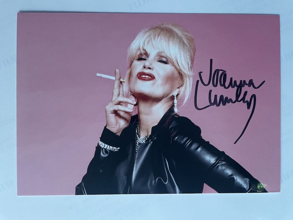 Lot 82: Joanna Lumley Absolutely Fabulous Actress 6x4 inch signed...