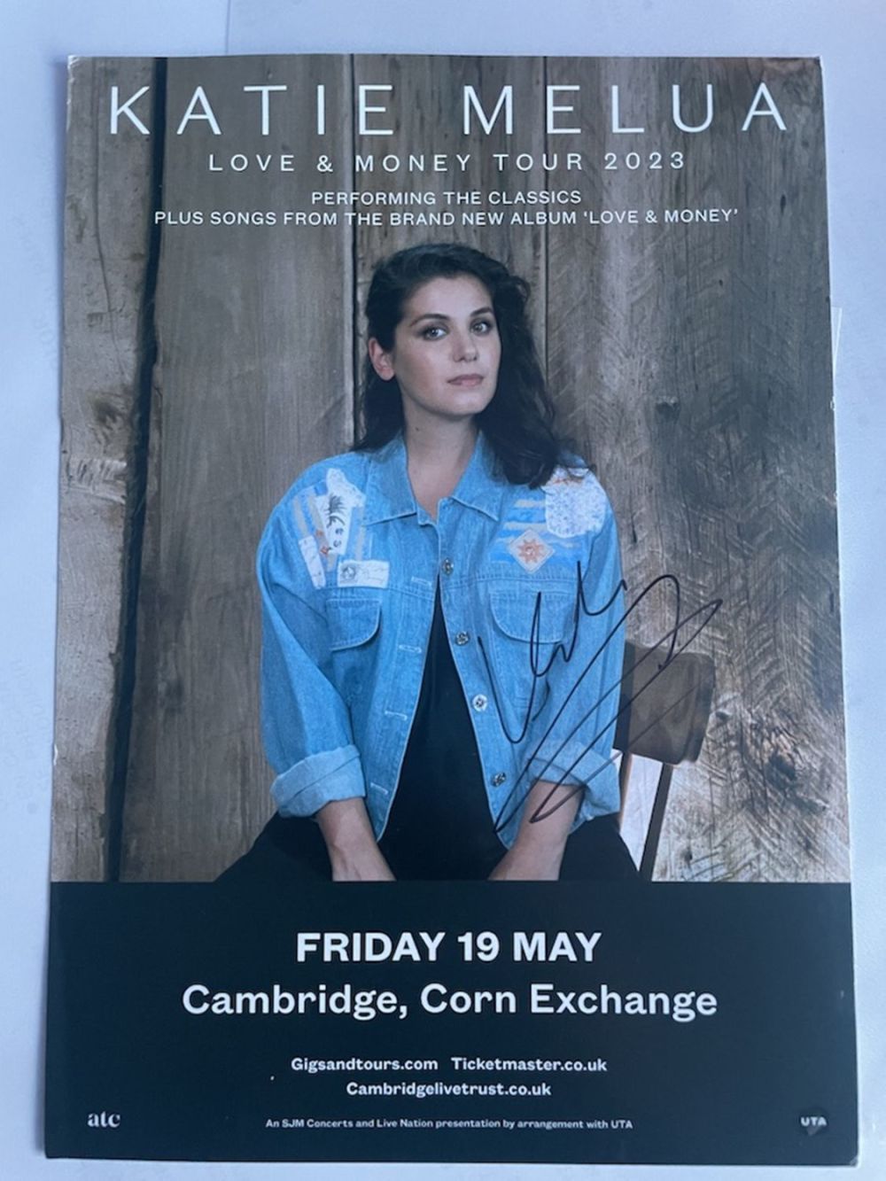 Lot 83: Katie Melua Chart Topping Singer Signed Concert Flyer...
