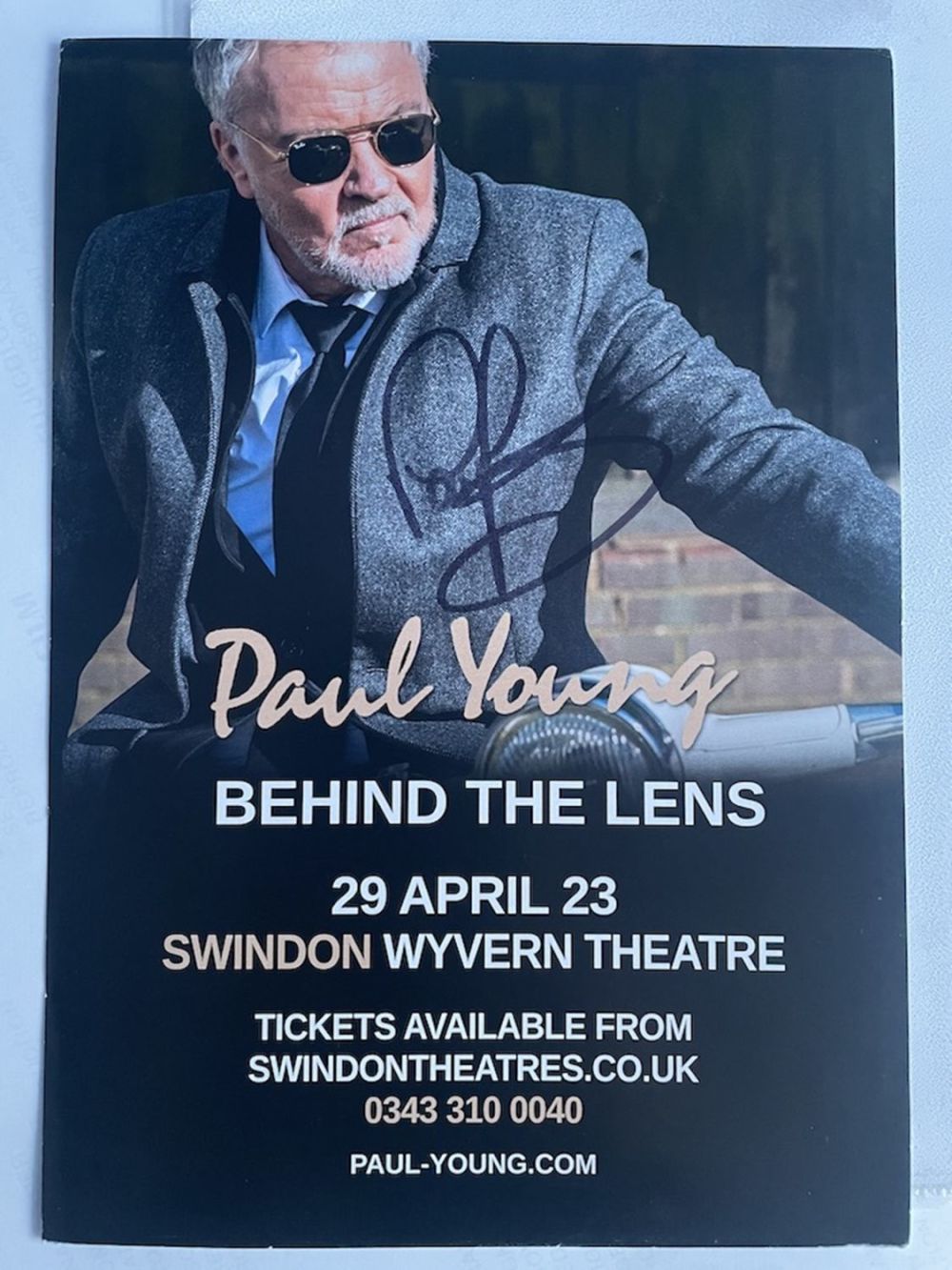Lot 84: Paul Young Chart Topping Singer Signed Concert Flyer....
