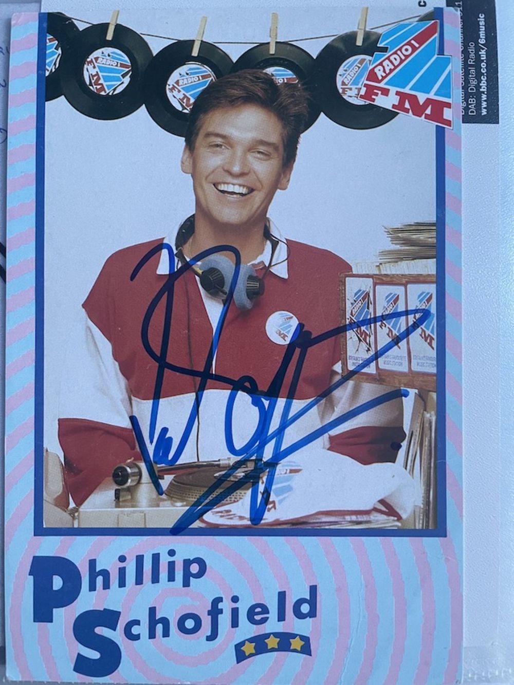 Lot 96: Phillip Schofield TV and Radio Presenter 6x4 inch...