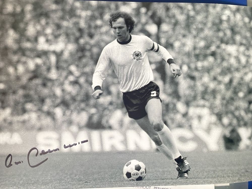 Lot 216: Franz Beckenbauer Legendary German Footballer 12x8 inch signed...