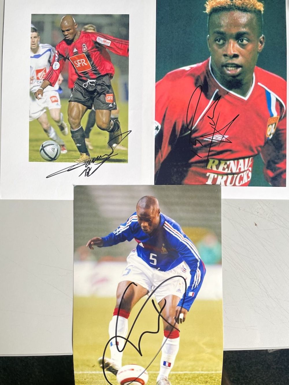 Lot 220: Djetou, Govou, Gallas French International Footballers THREE 10x8...