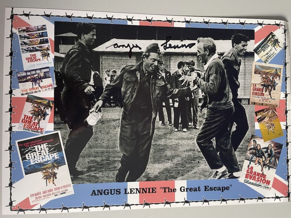 Lot 228: Angus Lennie The Great Escape Actor 12x8 inch...