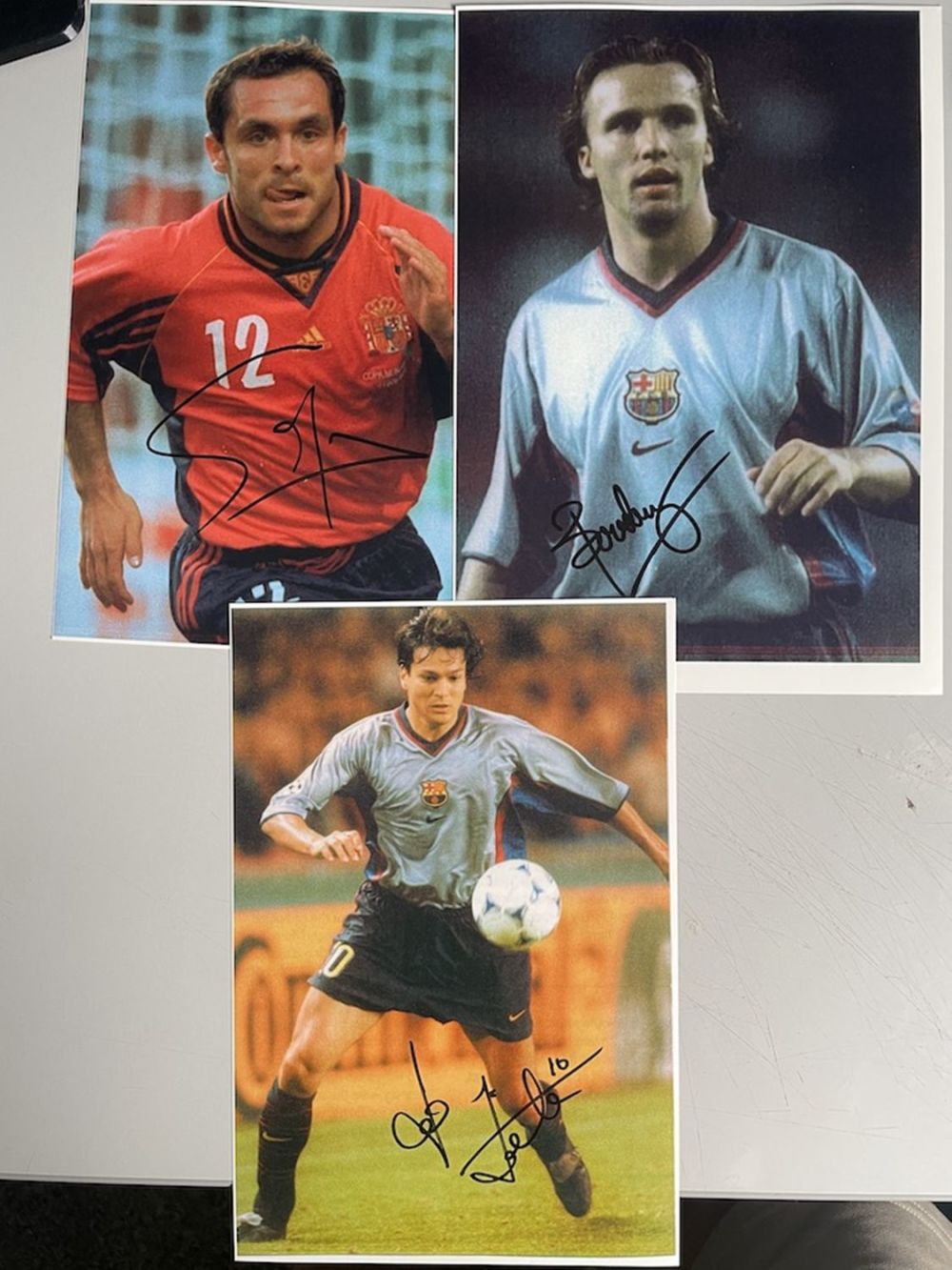 Lot 233: Boudewijn Zenden, Jari Litmanen, Sergi Barjuan Barcelona Legends...