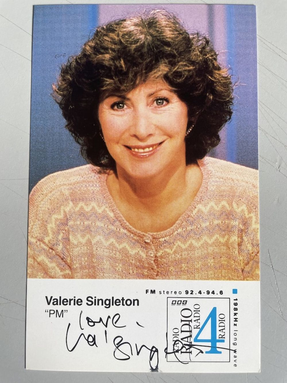 Lot 243: Valerie Singleton Blue Peter and Radio Presenter 6x4...