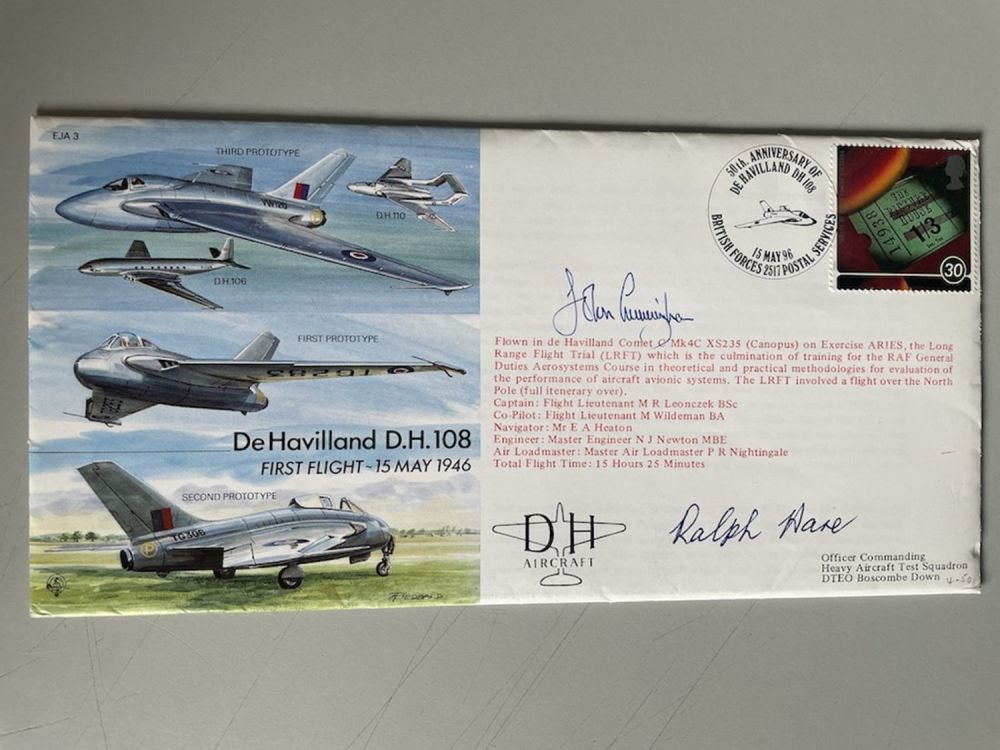 Lot 263: John Cunningham, Ralph Hare De Havilland Connections Signed...