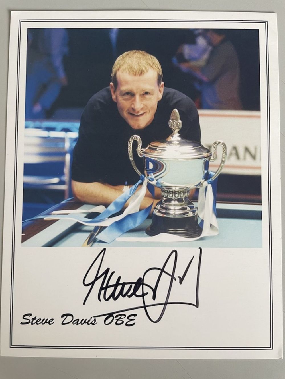 Lot 268: Steve Davis Great British Snooker Player 8x6 inch...