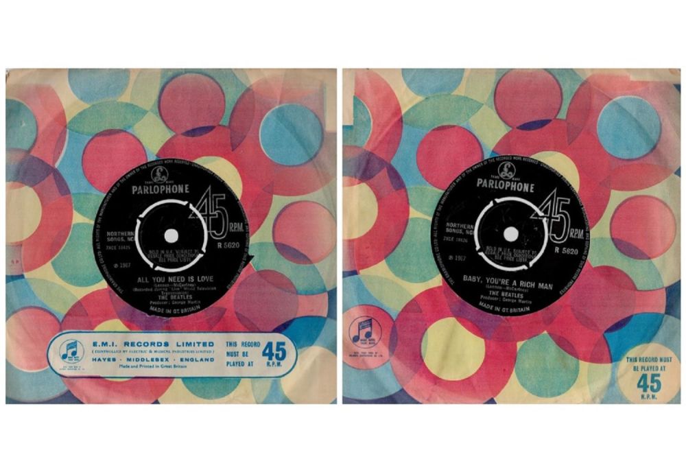 Lot 19: Beatles vintage Parlophone All You Need is Love...