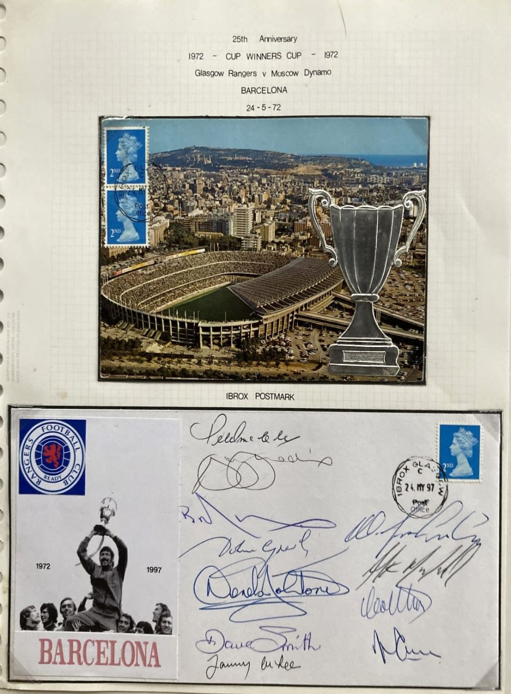 Lot 51: 1972 Rangers Football European Cup Winners Team signed...