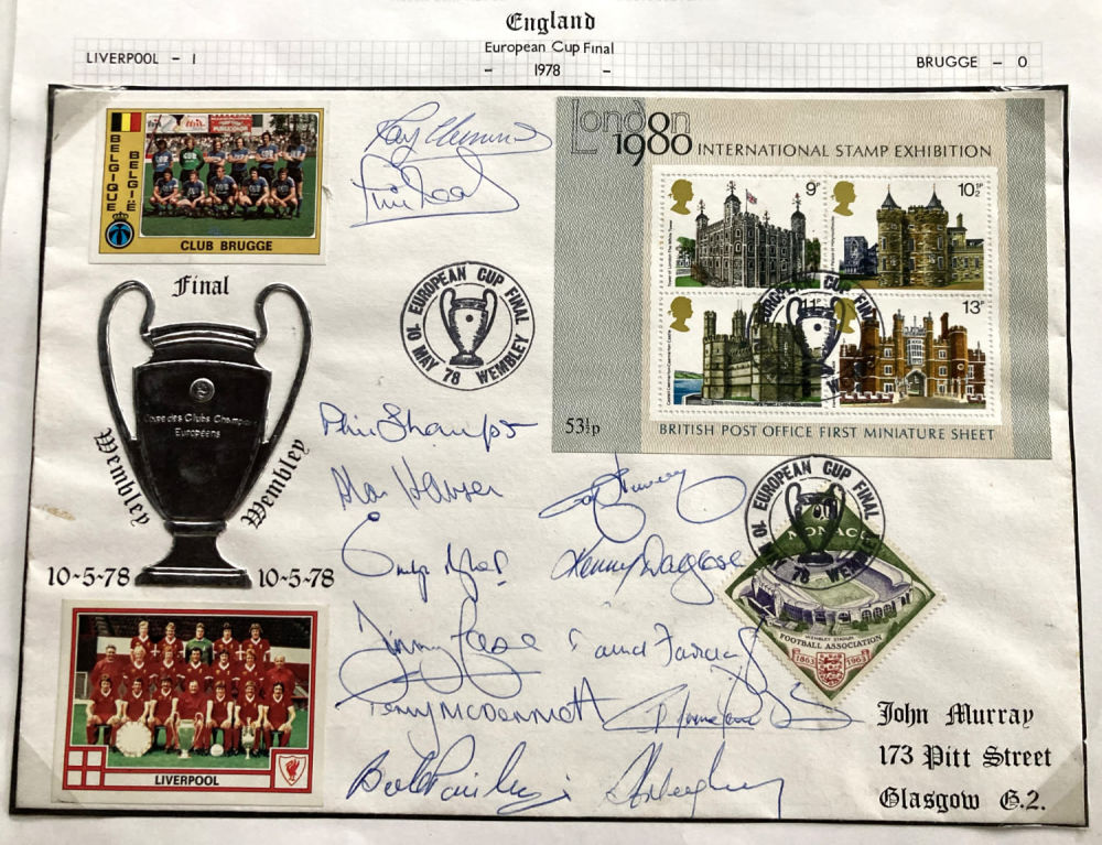 Lot 53: 1978 Liverpool team signed European Cup FDC. Signed...