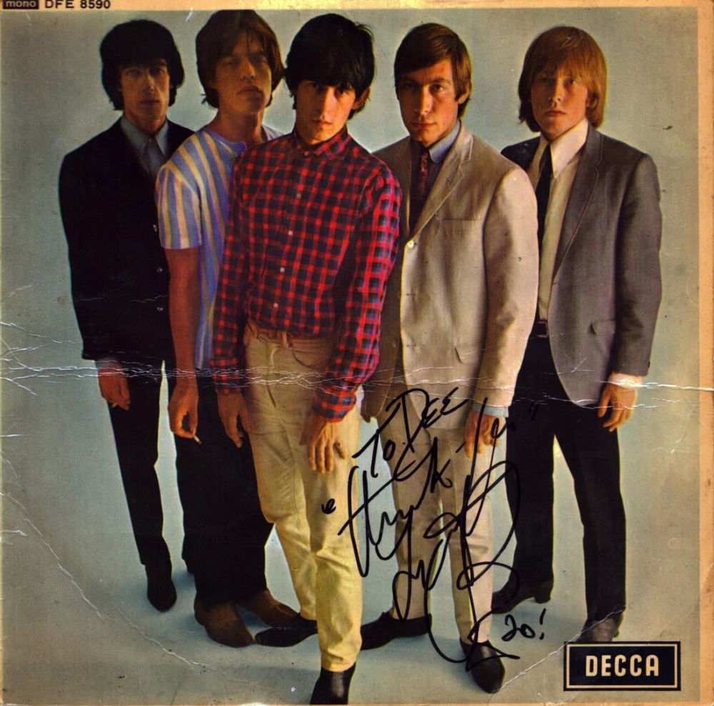Lot 72: Charlie Watts signed Rolling Stones Decca 45RPM Record....