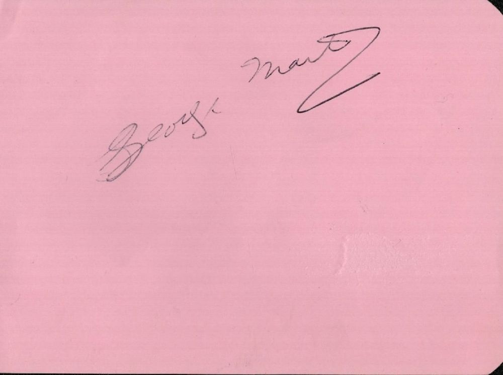 Lot 75: George Martin signed album page. Good condition. All...