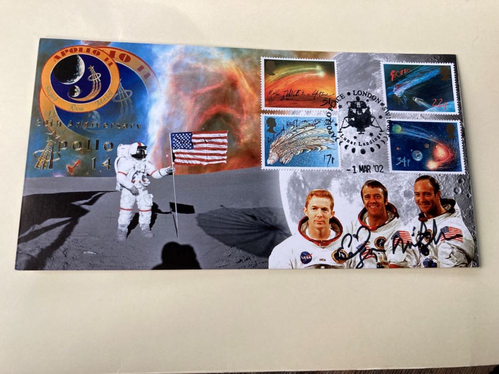 Lot 90: Apollo 14 moonwalker Dr Edgar Mitchell signed Space...