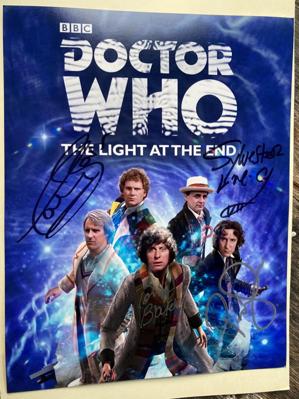 Lot 100: Dr Who four Doctors signed 10 x 8...