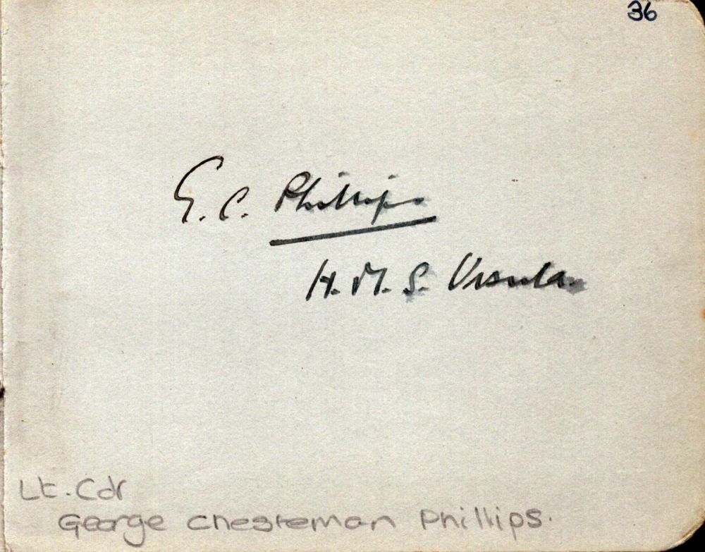 Lot 168: George Chesterman Phillips signed album page. Commander of...