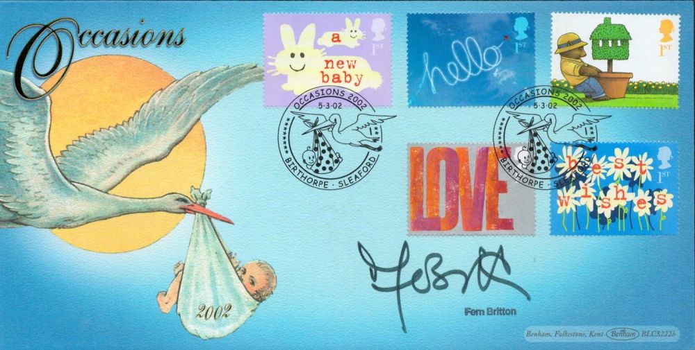 Lot 699: Fern Britton signed Occasions FDC Birthorpe Sleaford 5th...