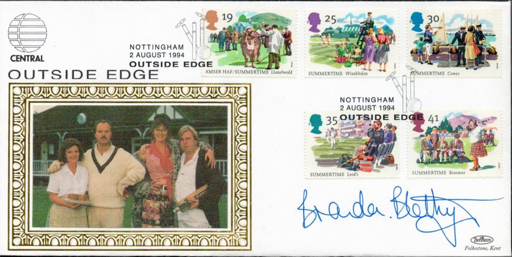 Lot 713: Brenda Blethyn signed Outside Edge FDC Nottingham 2nd...