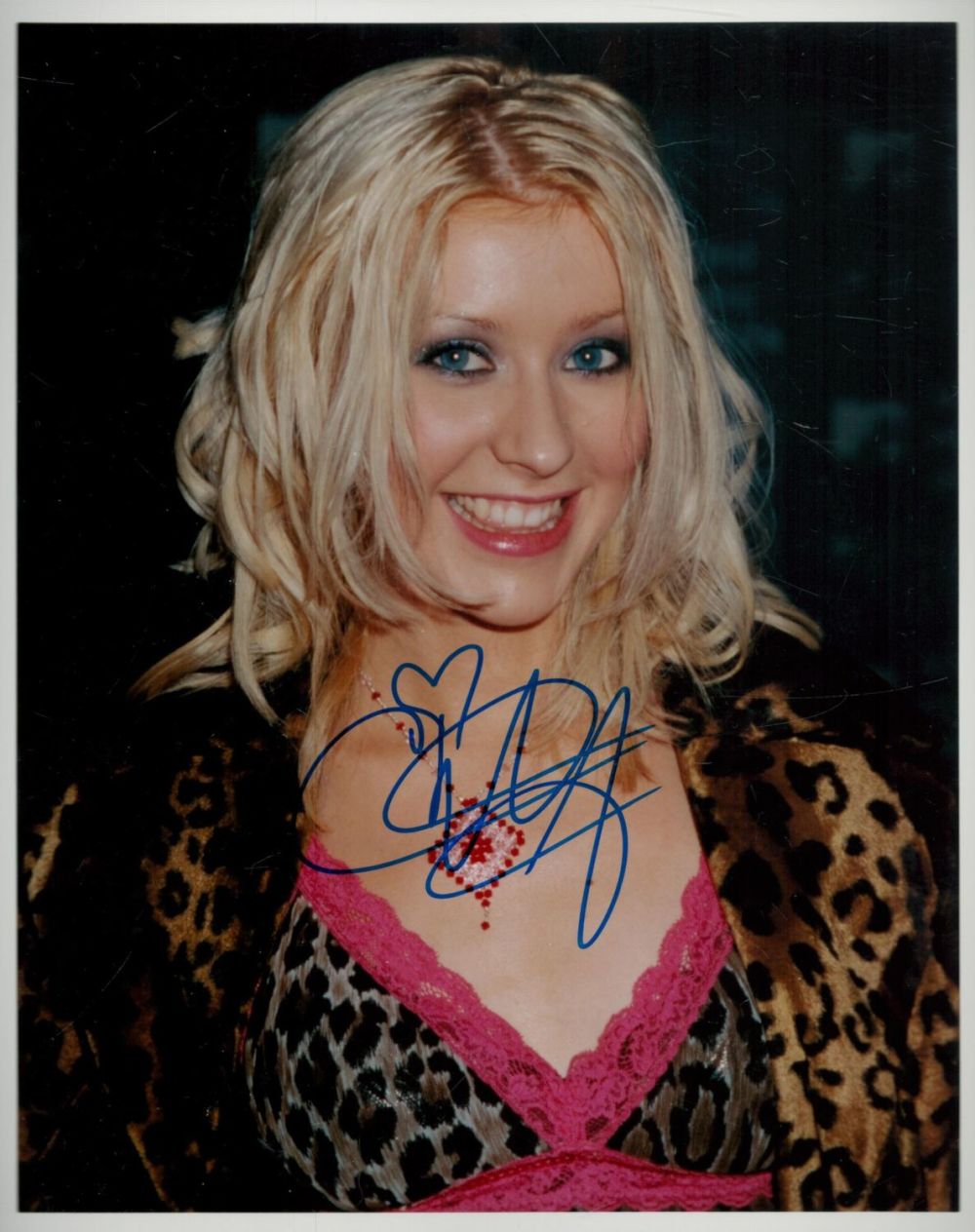 Lot 60: Christina Aguilera signed 10x8 inch colour photo. Good...