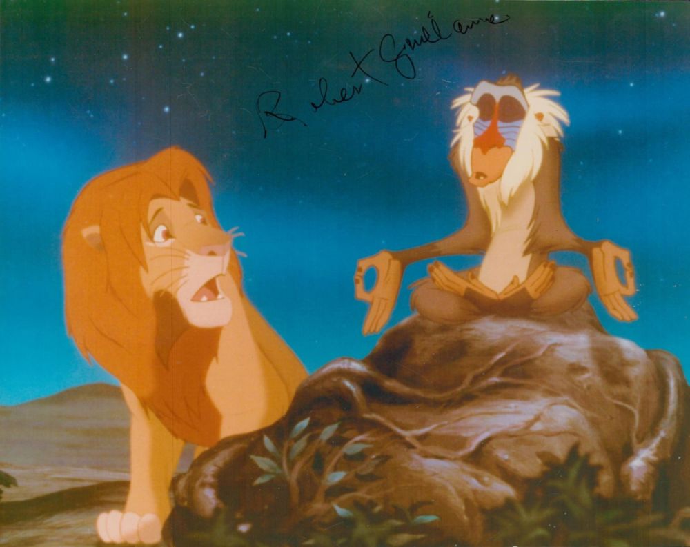 Lot 68: Robert Guillaume signed Lion King 10x8 inch animated...