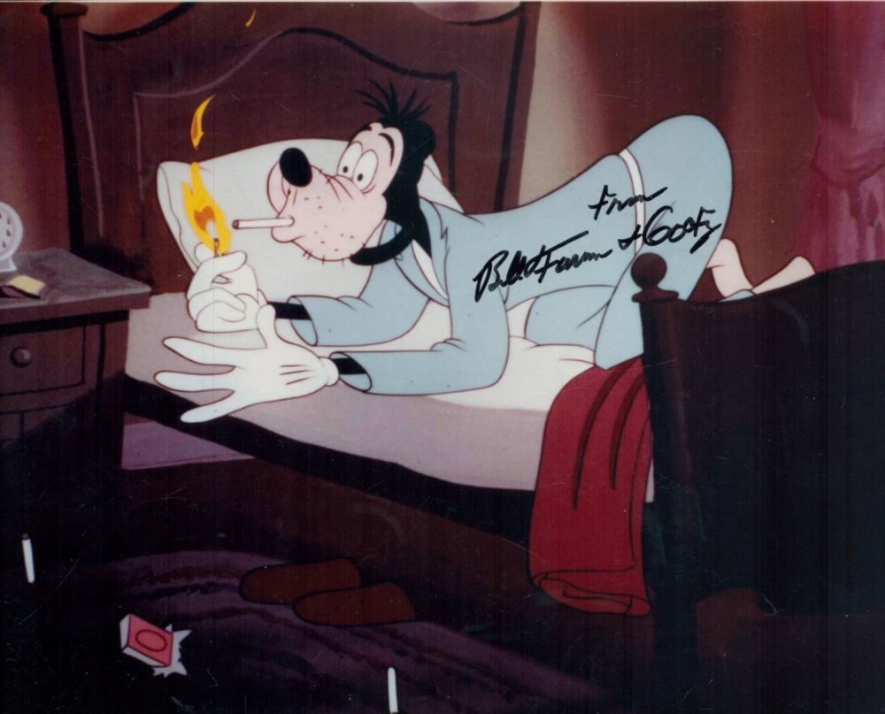 Lot 69: Phil Farmer signed Goofy signed 10x8 inch animated...