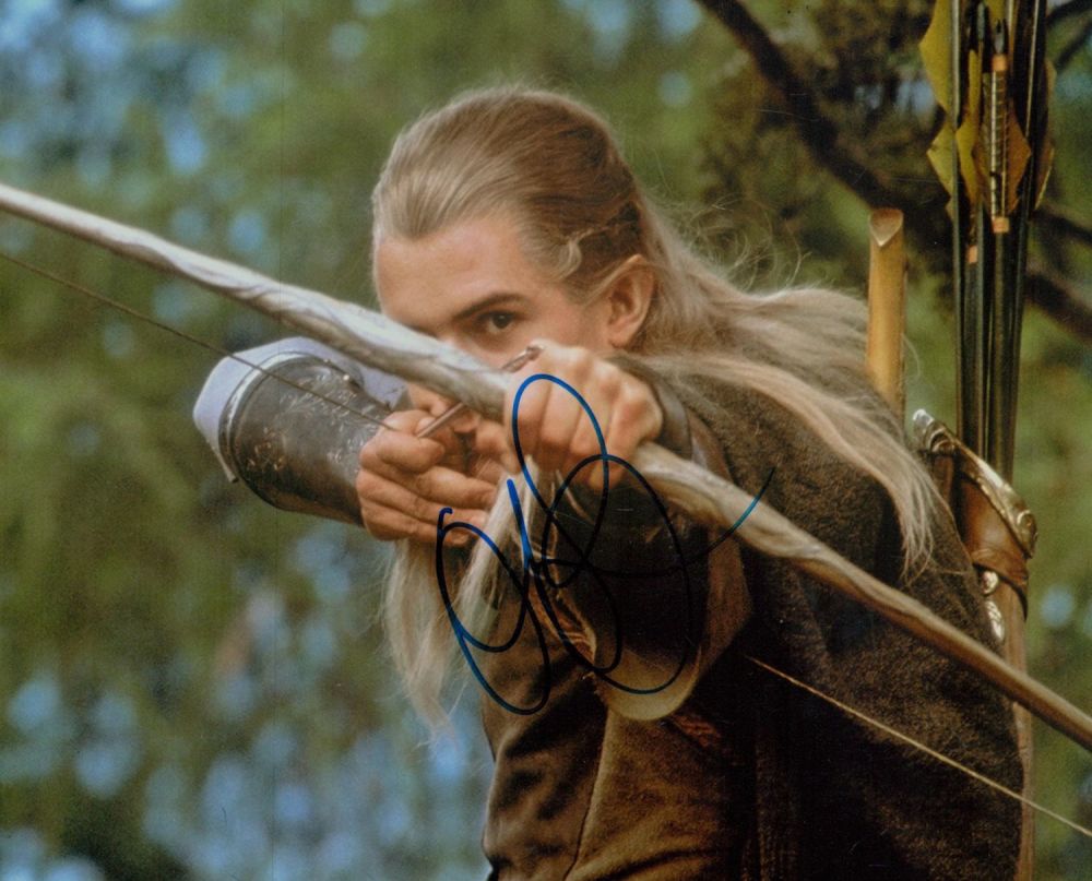 Lot 76: Orlando Bloom signed Lord of the Rings 10x8...