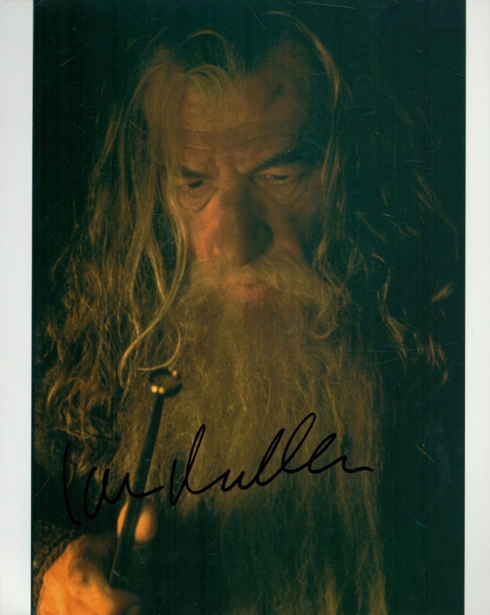 Lot 82: Ian McKellen signed Lord of the Rings 10x8...