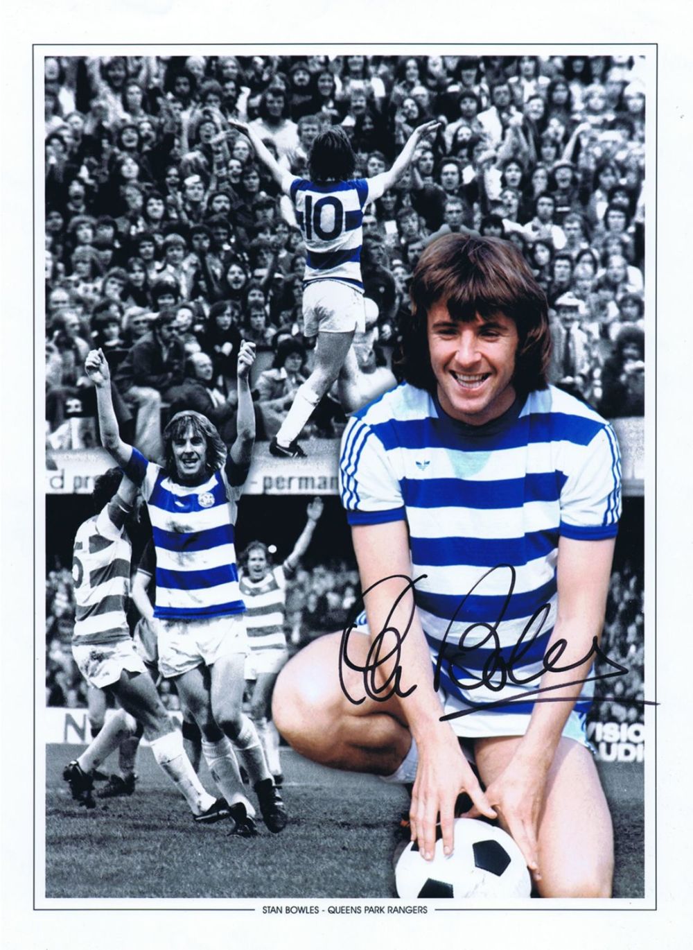 Lot 121: Autographed STAN BOWLES 16 x 12 montage-edition :...
