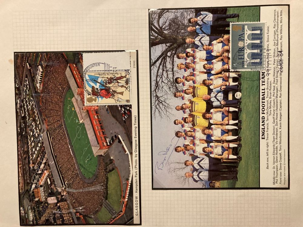 Lot 109: Bryan Robson signed 1984 England Team picture with...