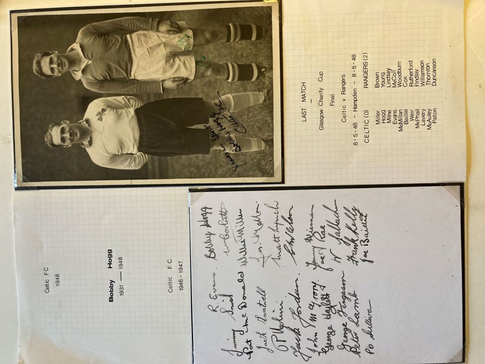 Lot 127: 1940s Celtic football 22 squad team signed to...
