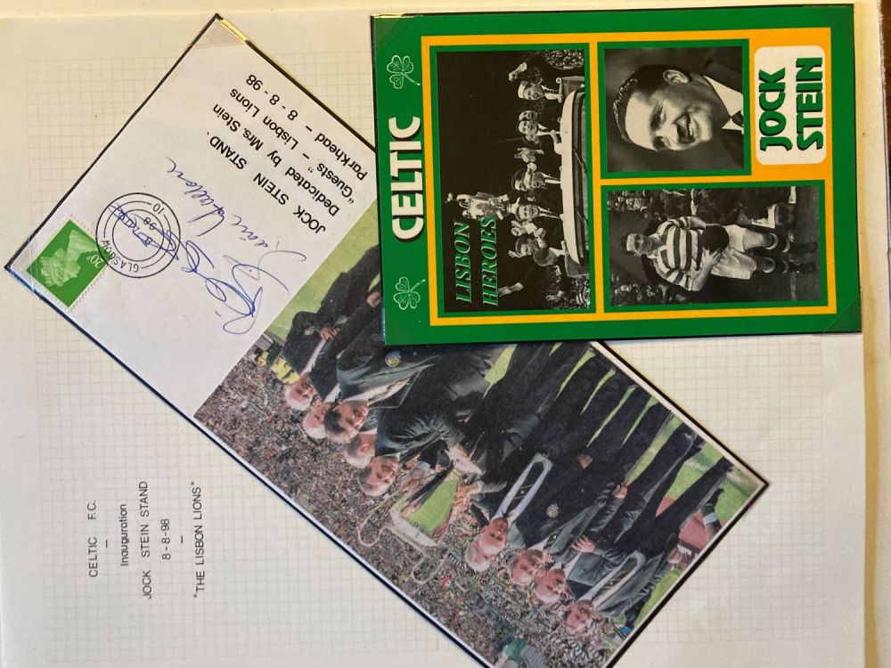 Lot 136: Celtic football Billy McNeil and Sean Fallon signed...