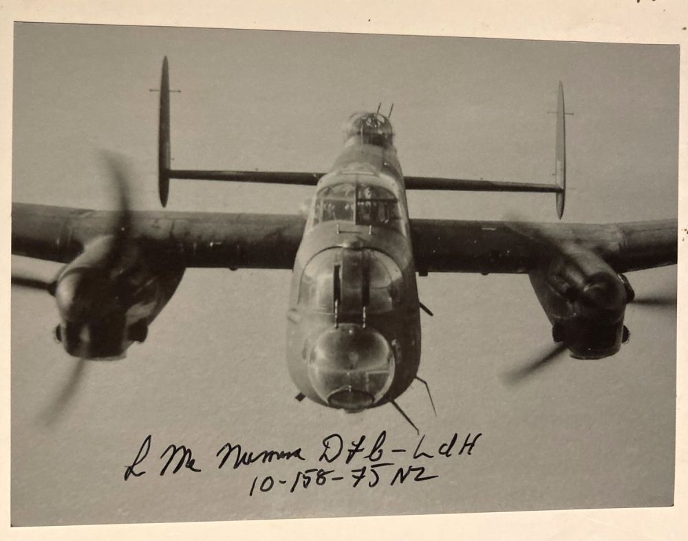 Lot 169: WW2 Bomber command Flt Lt Len McNamara DFC...