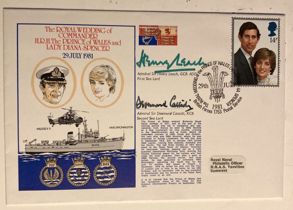 Lot 173: Navy WW2 Admirals Sir Henry Leach and Sir...