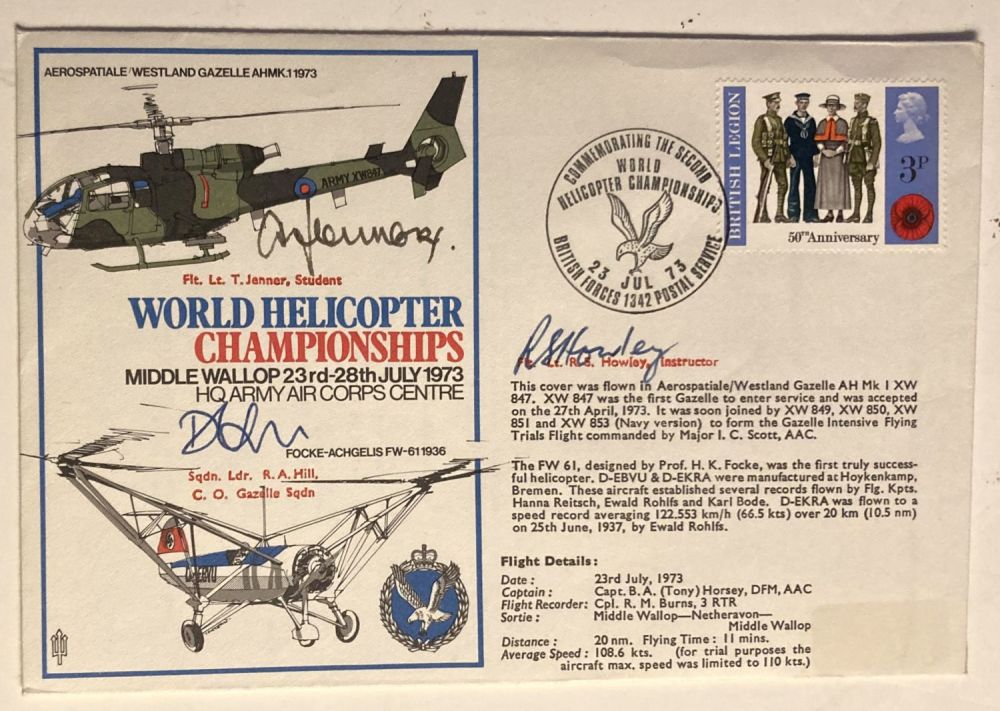 Lot 175: Rare World Helicopter Championships 1971 cover, one of...