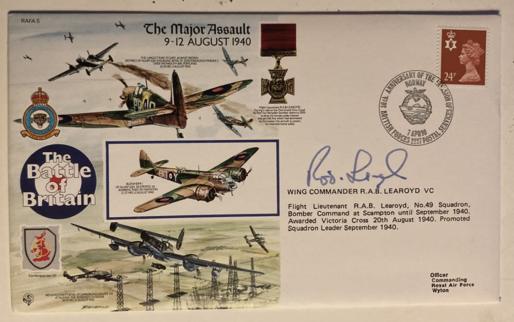 Lot 176: WW2 Wg Cdr Rob Learoyd VC 49 sqn...