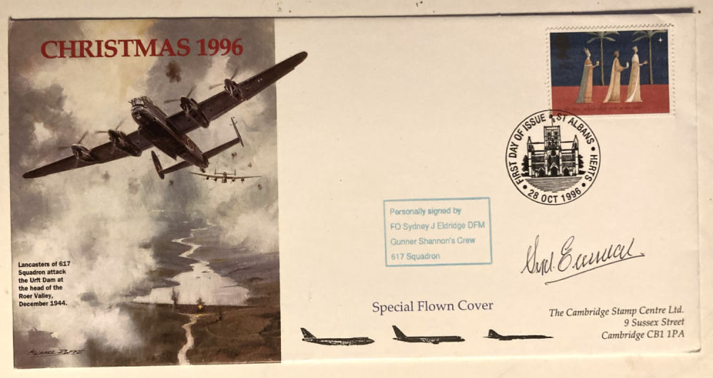 Lot 179: WW2 617 Sqn veteran F/O Sydney Eldridge gunner...