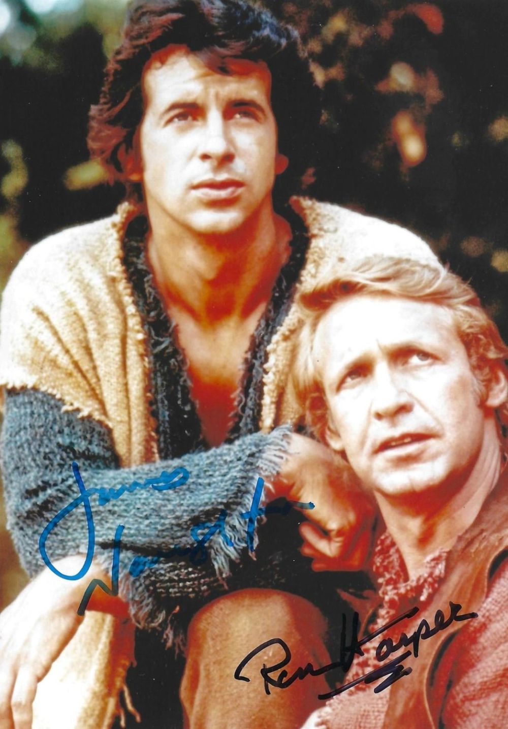 Lot 158: Ron Harper and James Naughton signed 7x5inch colour...