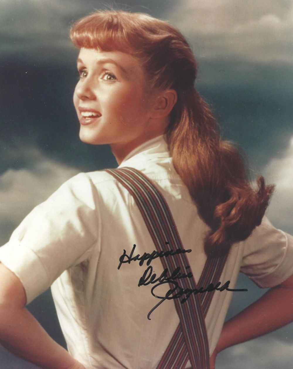 Lot 181: Debbie Reynolds signed 10x8inch colour photo. Good condition....