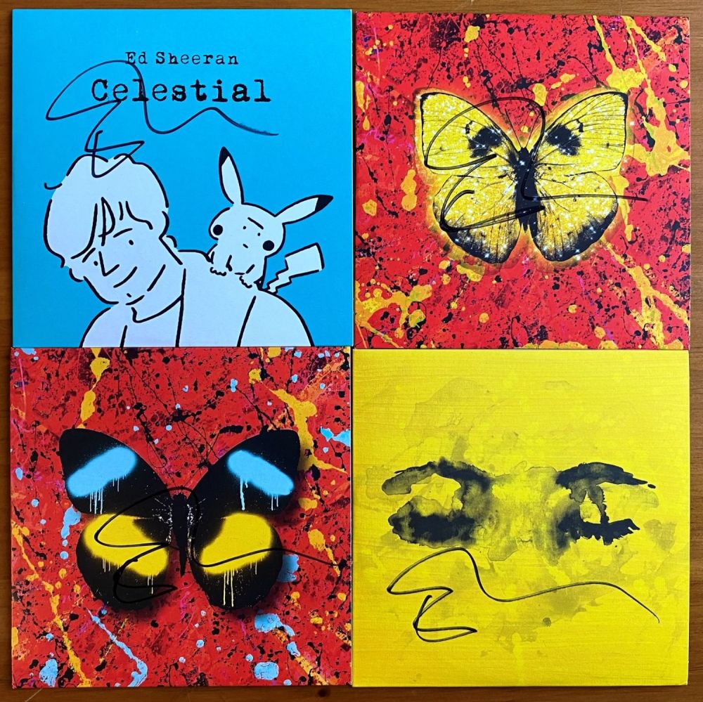 Lot 221: Ed Sheeran signed CD collection. Includes Eyes Closed,...
