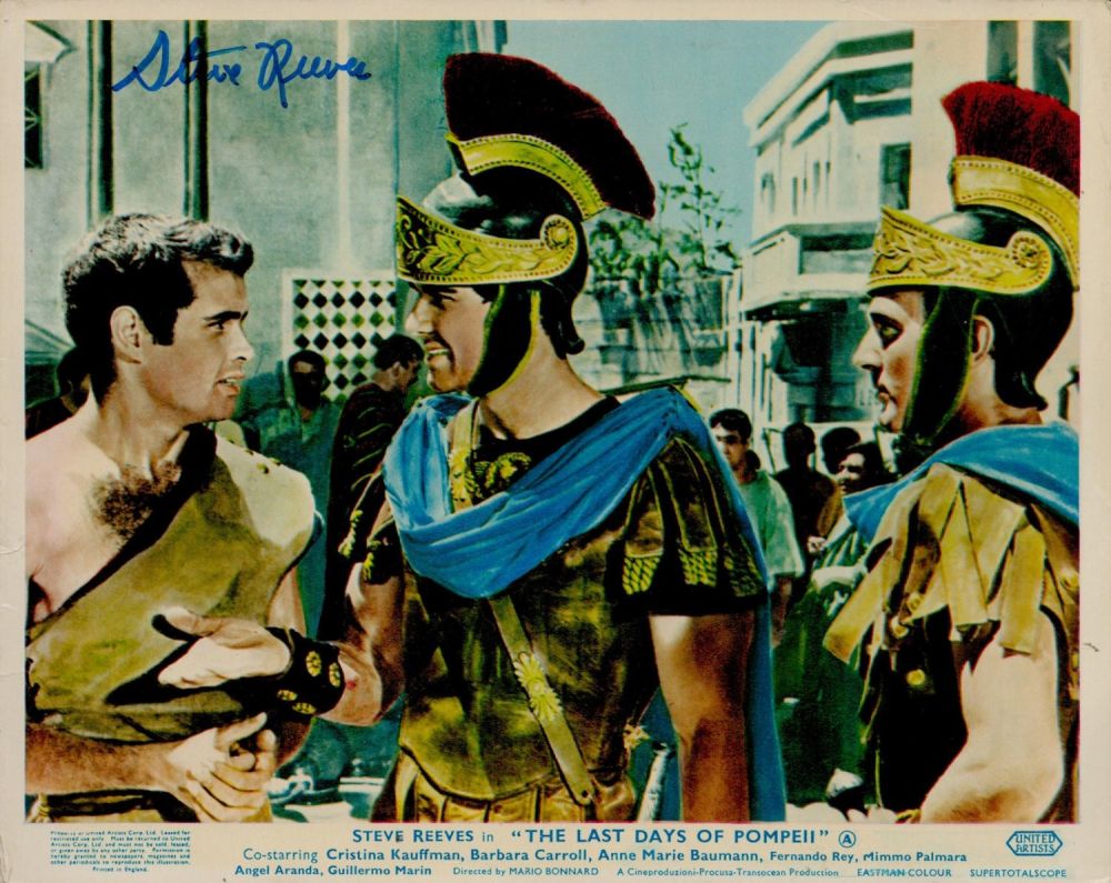 Lot 240: Steve Reeves signed 10x8 inch vintage ""The Last...