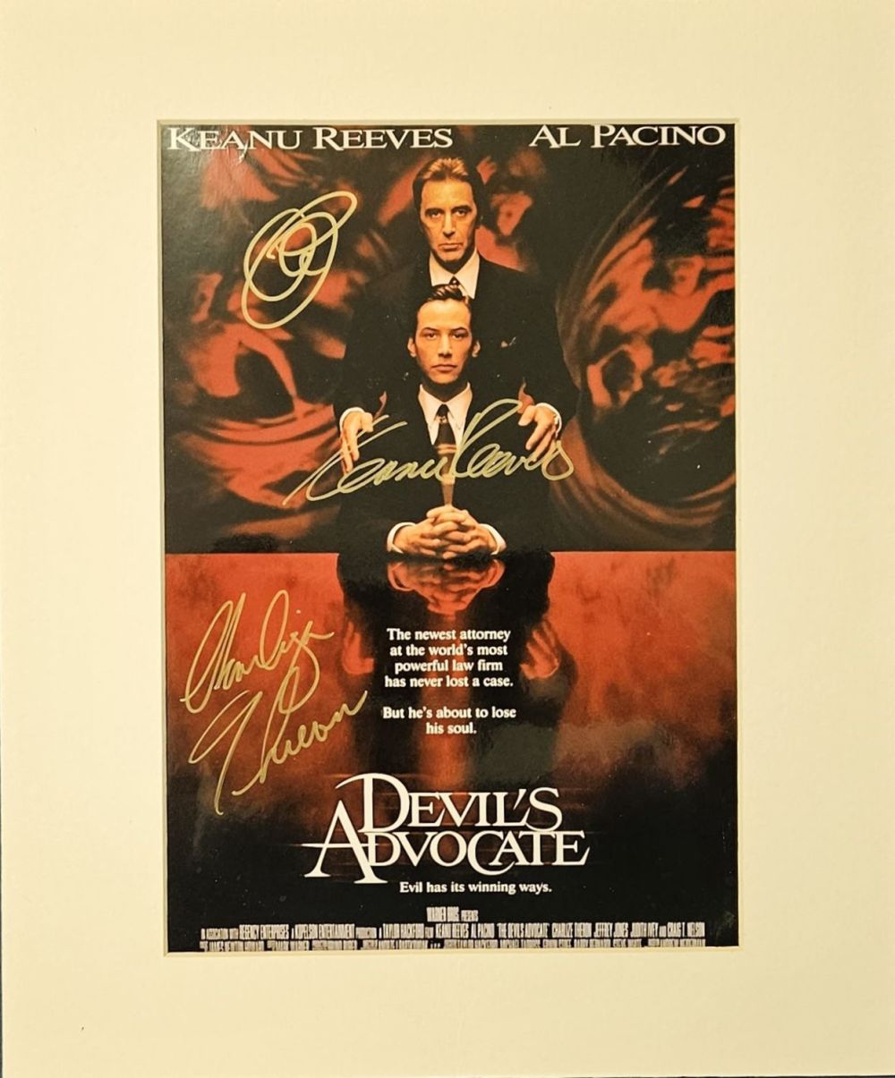 Lot 249: Al Pacino, Keanu Reeves and Charlize Theron signed...