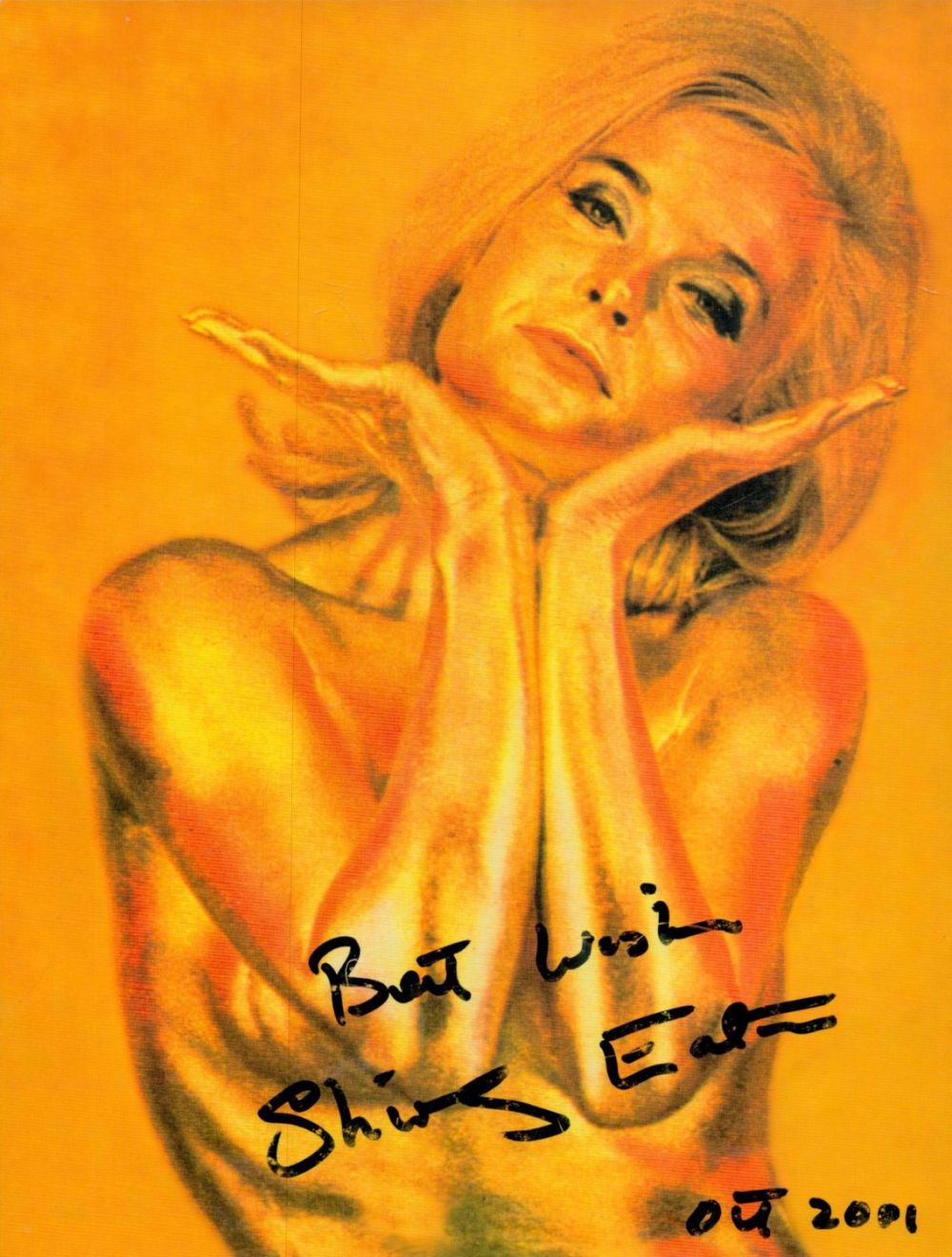 Lot 285: Shirley Eaton signed 8x6inch Goldfinger photo. Good condition....