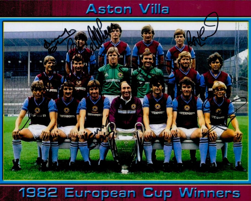 Lot 309: Multi-signed 1982 Aston Villa photo. Signed by Rimmer,...