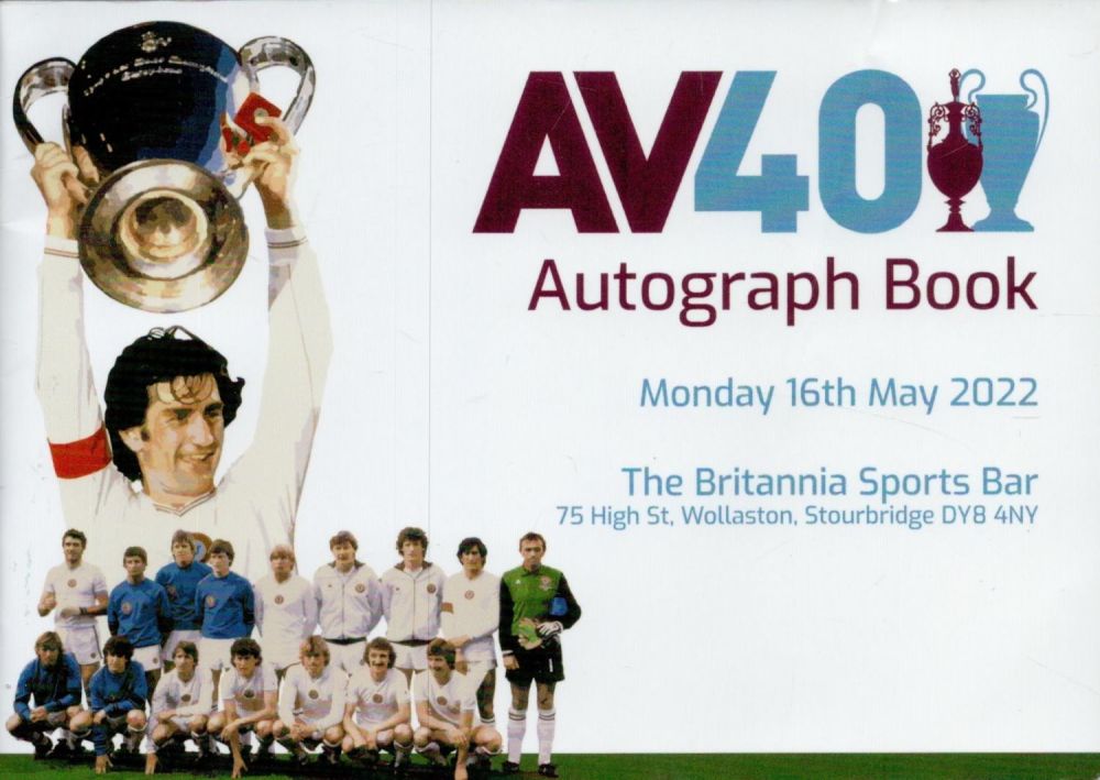 Lot 310: Aston Villa 40th anniv autograph book. Signed by...