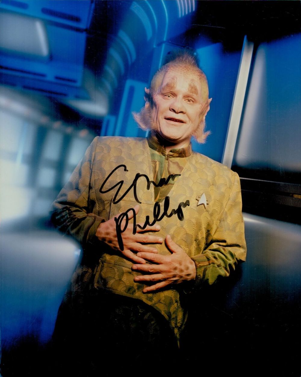 Lot 335: Ethan Phillips signed 10x8inch colour photo. Also come...