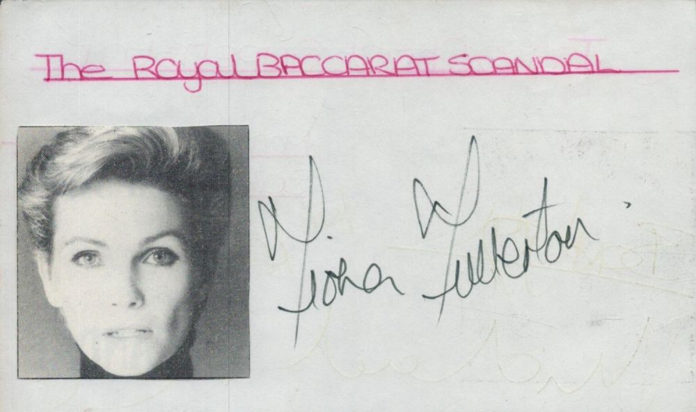 Lot 345: Fiona Fullerton signed 6x4inch card. Good condition. All...