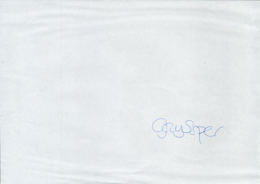 Lot 354: Gary Soper signed A4 page. Good condition. All...
