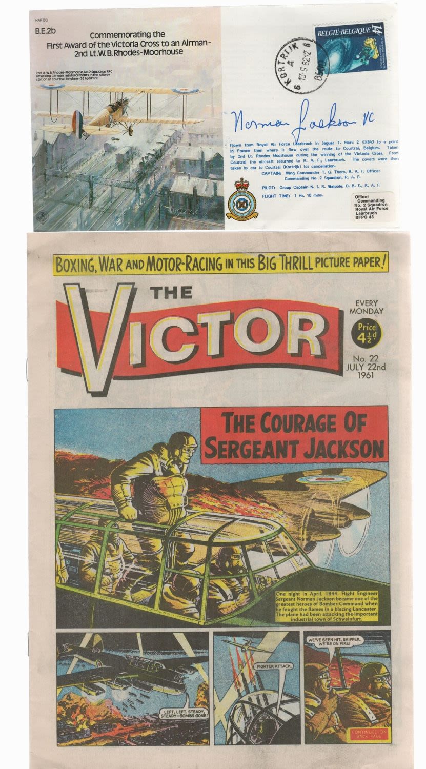 Lot 359: Norman Jackson VC signed FDC. Comes with The...