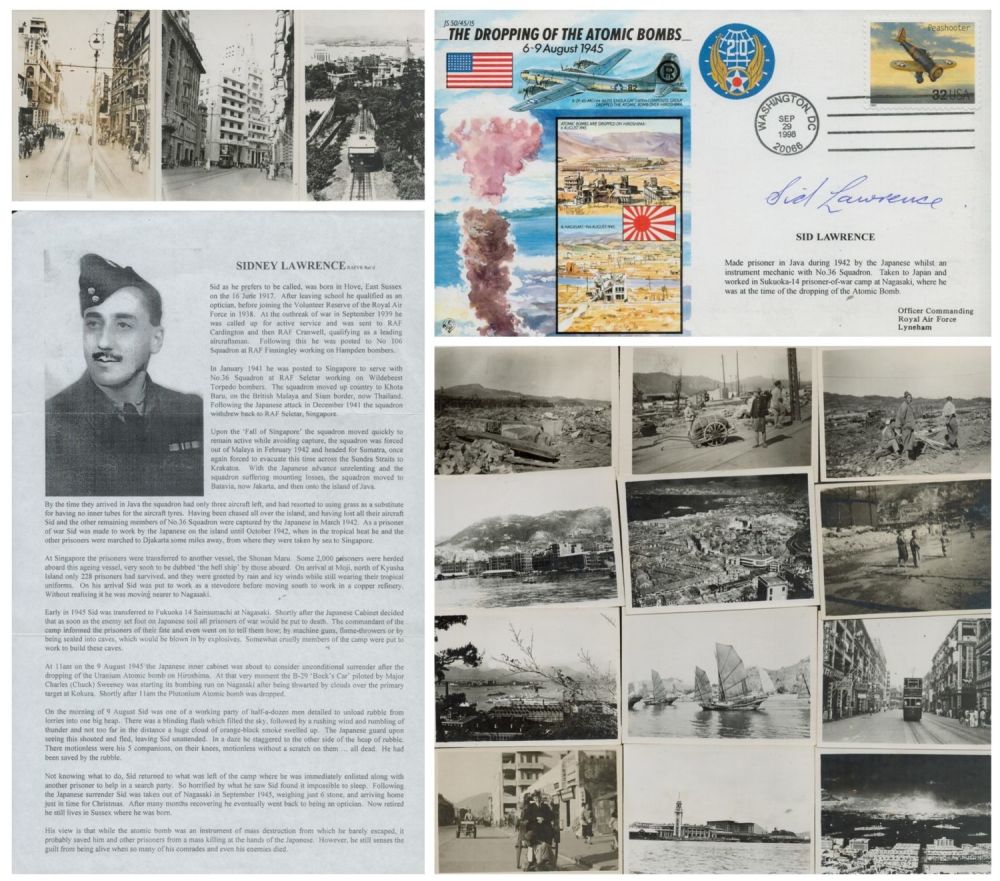 Lot 377: Sid Lawrence signed Dropping of the Atomic Bombs...