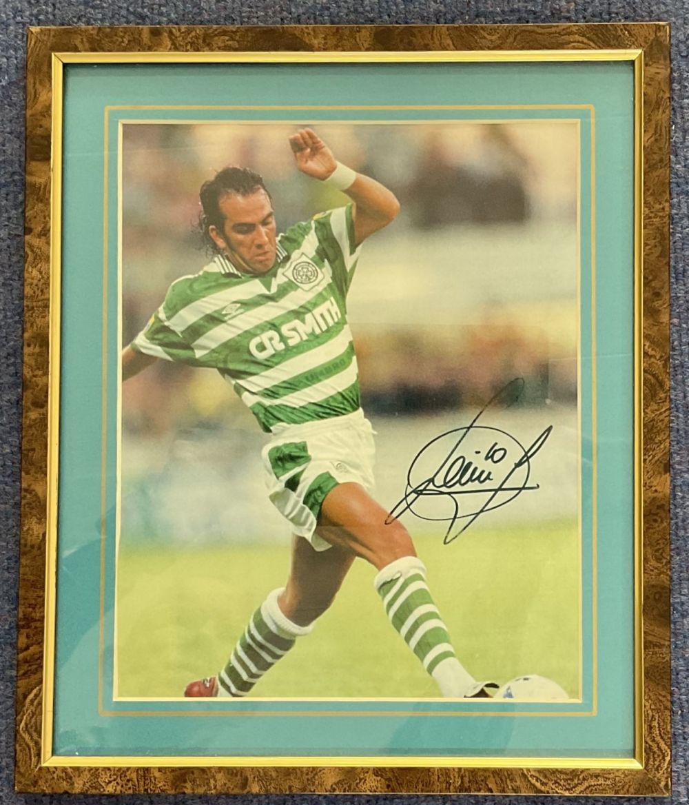 Lot 389: Paolo Di Canio signed colour photo. Framed to...