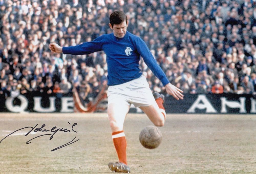 Lot 420: Autographed JOHN GREIG 12 x 8 photo :...